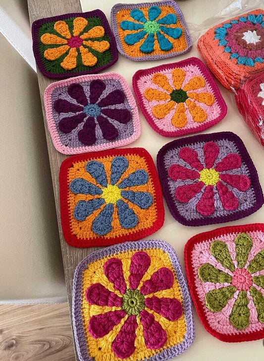Granny Flower Square Crochet Pattern – Instant PDF Download