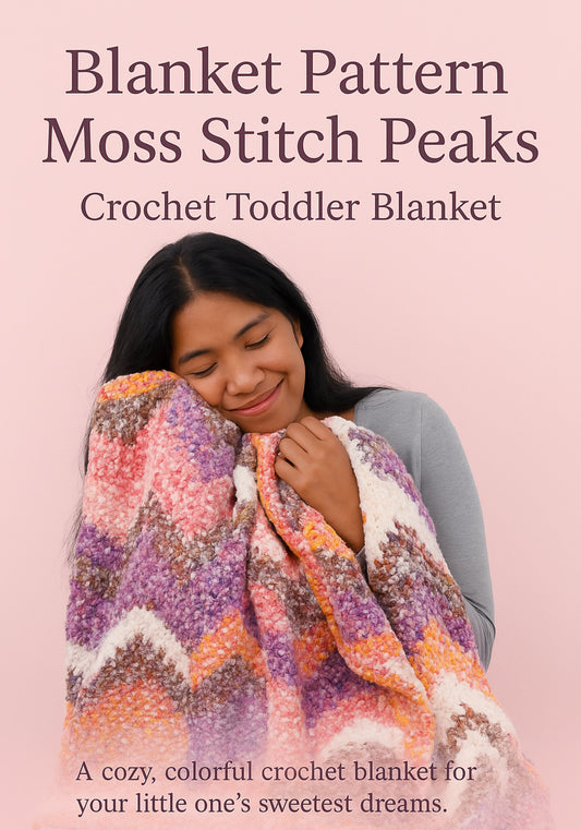 BLANKET PATTERN MOSS STITCH PEAKS CROCHET TODDLER BLANKET