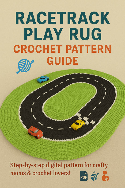 Racetrack Play Rug – Crochet PDF Pattern for Kids’ Room Decor